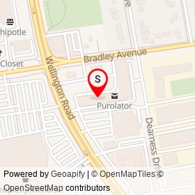 Peachy Lab on Bradley Avenue, London Ontario - location map