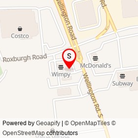 Tim Hortons on Wellington Road South, London Ontario - location map