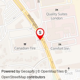 Canadian Tire on Wellington Road, London Ontario - location map