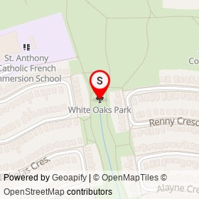 White Oaks Park on , London Ontario - location map