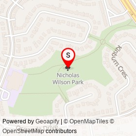 Nicholas Wilson Park on , London Ontario - location map