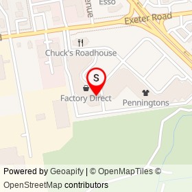 Nygard on Exeter Road, London Ontario - location map
