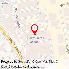 Quality Suites London on Dearness Drive, London Ontario - location map