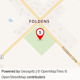 Foldens on , South-West Oxford Ontario - location map