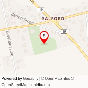 Salford on , South-West Oxford Ontario - location map