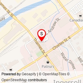 Tim Hortons on St. Andrew Street, Ingersoll Ontario - location map