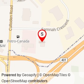 Glassford Chrysler on Samnah Crescent, Ingersoll Ontario - location map