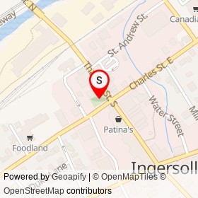 Downtown Ingersoll on , Ingersoll Ontario - location map