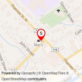 Mac's on Bell Street, Ingersoll Ontario - location map