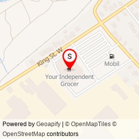Your Independent Grocer on King Street West, Ingersoll Ontario - location map