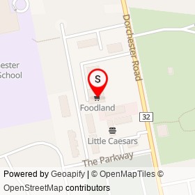 Foodland on Carleton Court, Dorchester Ontario - location map