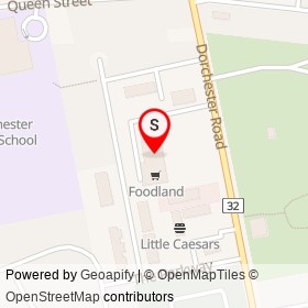 Scotiabank on Carleton Court, Dorchester Ontario - location map