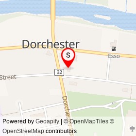 Town & Countyr Pizza on Queen Street, Dorchester Ontario - location map