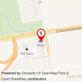 BMO on Commissioners Road East, London Ontario - location map