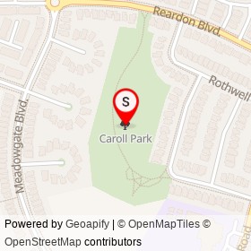 Caroll Park on , London Ontario - location map