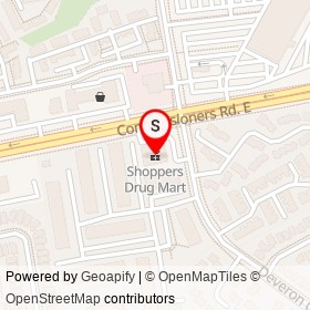 Shoppers Drug Mart on Commissioners Road East, London Ontario - location map