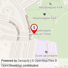Meadowgate Soccer Park South Trails on , London Ontario - location map
