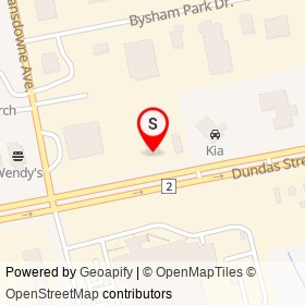 Nissan on Dundas Street, Woodstock Ontario - location map