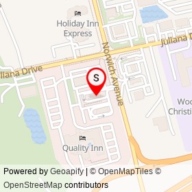 Tim Hortons on Norwich Avenue, Woodstock Ontario - location map