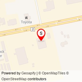 TSC Stores on Dundas Street, Woodstock Ontario - location map