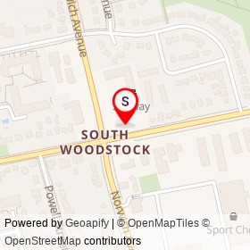 CIBC on Norwich Avenue, Woodstock Ontario - location map