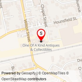 One Of A Kind Antiques & Collectibles on Wilson Street, Woodstock Ontario - location map