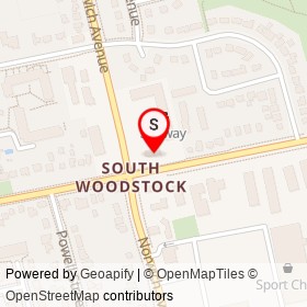 Mac's on Norwich Avenue, Woodstock Ontario - location map