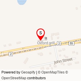 Esso on Highway 2, Woodstock Ontario - location map