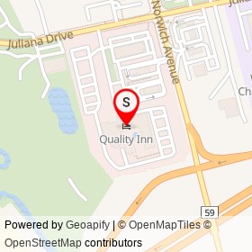 Quality Inn on Norwich Avenue, Woodstock Ontario - location map