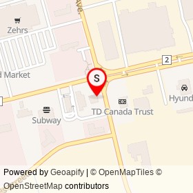 Little Caesars on Springbank Avenue South, Woodstock Ontario - location map