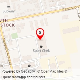 No Frills on Parkinson Road, Woodstock Ontario - location map