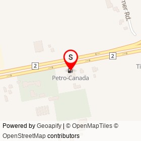 Petro-Canada on Dundas Street, Woodstock Ontario - location map