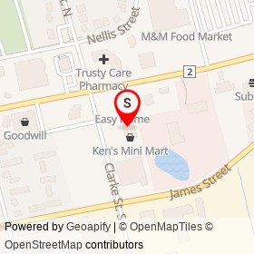 Sushi Cove on Clarke Street South, Woodstock Ontario - location map