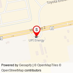 UPI Energy on Highway 2, Woodstock Ontario - location map