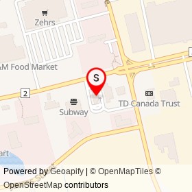 McDonald's on Dundas Street, Woodstock Ontario - location map