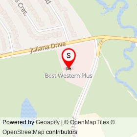 Best Western Plus on Juliana Drive, Woodstock Ontario - location map