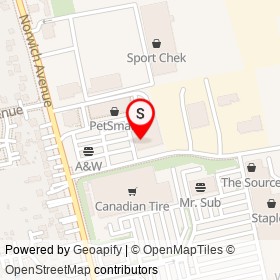 Winners on Montclair Drive, Woodstock Ontario - location map