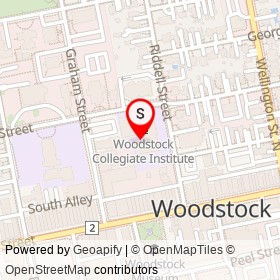 Cupid Boutique on Dundas Street, Woodstock Ontario - location map