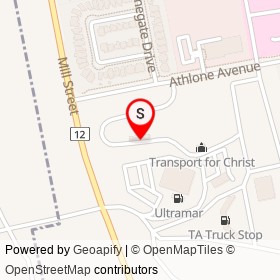 Blue Beacon on Athlone Avenue, Woodstock Ontario - location map
