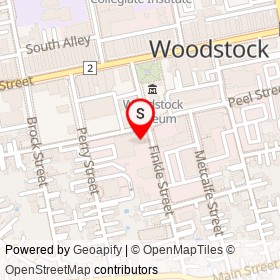 Finkle St. Tap & Grill on Simcoe Street, Woodstock Ontario - location map