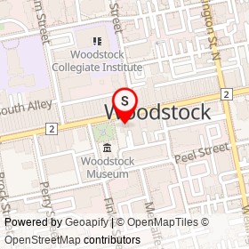 Dairy Capital Cheese Shoppe on Dundas Street, Woodstock Ontario - location map