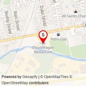 ChuckWagon Restaurant on Ingersoll Road, Woodstock Ontario - location map