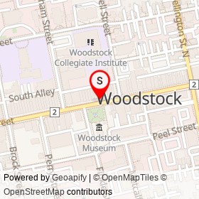 Buck Buck Goose on Dundas Street, Woodstock Ontario - location map