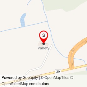 Variety on Oxford 29 Road, Blandford-Blenheim Ontario - location map