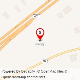 Flying J on Cedar Creek Road, North Dumfries Ontario - location map