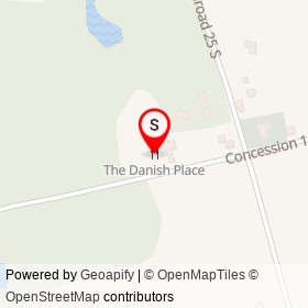 The Danish Place on Concession 1, Puslinch Ontario - location map