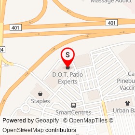D.O.T. Patio Experts on Highway 401, Cambridge Ontario - location map