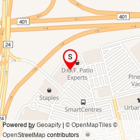 GAP factory outlet on Highway 401, Cambridge Ontario - location map