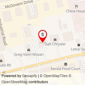 Toyota on Eagle Street North, Cambridge Ontario - location map