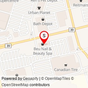 8Bare Beauty Bar on Pinebush Road, Cambridge Ontario - location map
